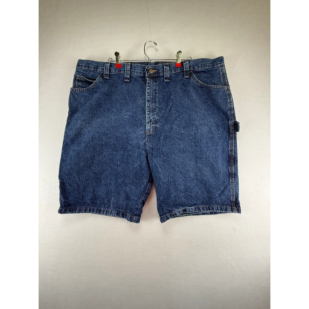 Wrangler Carpenter Denim Shorts Mens 46 Blue Cotton Utility Workwear‎